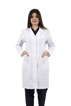 Gömlek Yaka Uzun Boy Kadın Doktor-Öğretmen Önlüğü