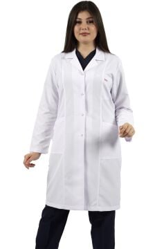 Gömlek Yaka Uzun Boy Kadın Doktor-Öğretmen Önlüğü