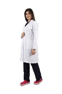 Gömlek Yaka Uzun Boy Kadın Doktor-Öğretmen Önlüğü