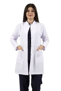 Hakim Yaka Orta Boy Kadın Doktor-Öğretmen Önlüğü