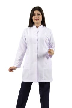 Hakim Yaka Orta Boy Kadın Doktor-Öğretmen Önlüğü