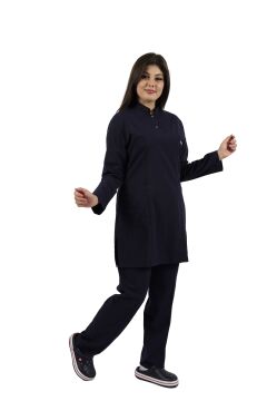 LİKRALI TESETTÜR FORMA TAKIM - Lacivert