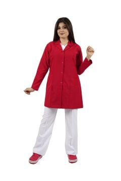 Kadın İş Önlüğü - Kırmızı