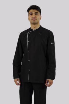 AŞÇI ŞEF CEKETİ - Siyah / Beyaz 3XL