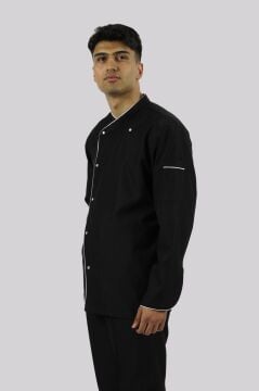 AŞÇI ŞEF CEKETİ - Siyah / Beyaz 3XL