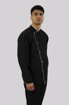 AŞÇI ŞEF CEKETİ - Siyah / Beyaz 3XL