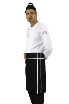 BEL ÖNLÜK - Siyah / Beyaz Biyeli