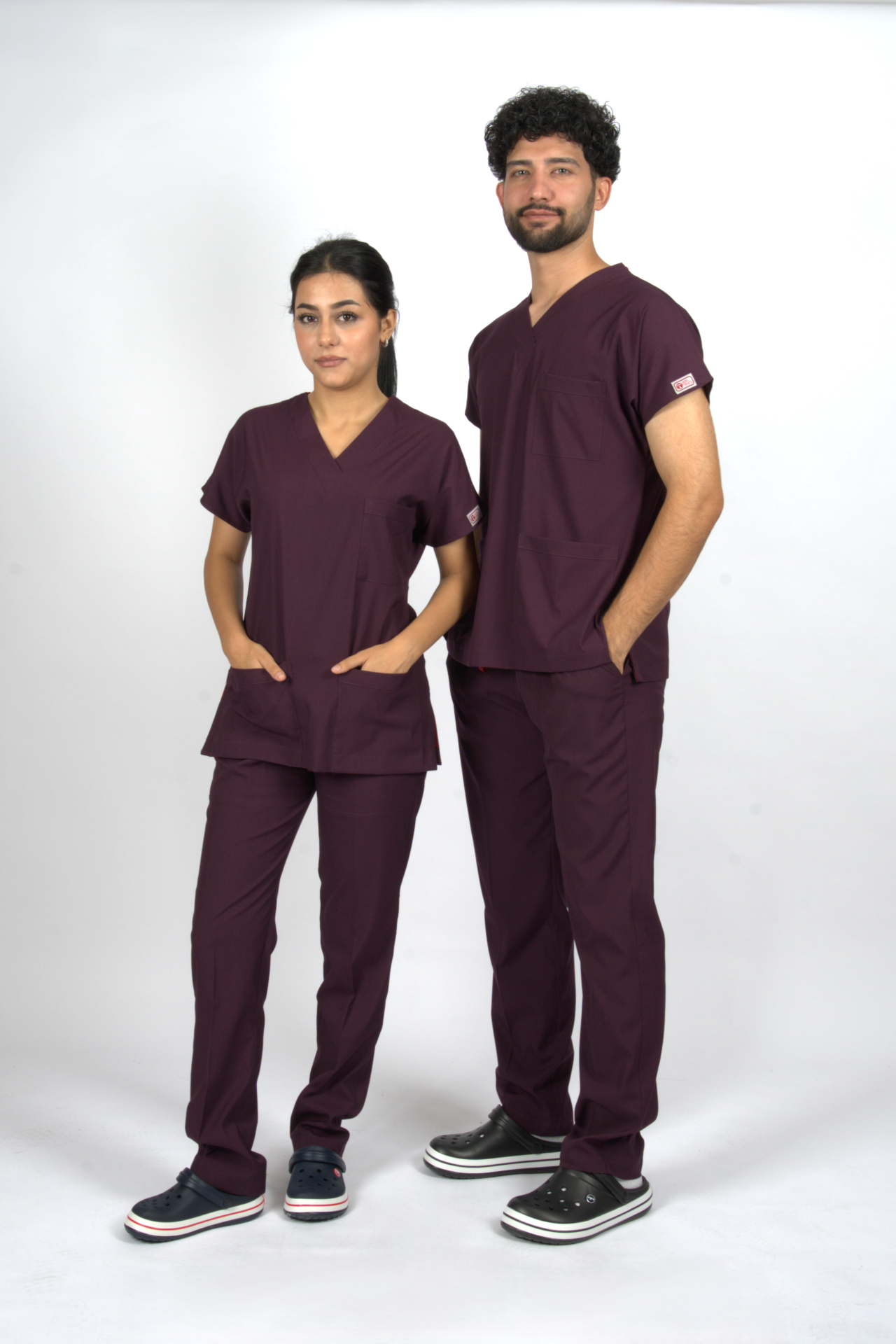 Mürdüm Premium Flex Unisex Likralı Scrubs Doktor Hemşire Üniforma Takım