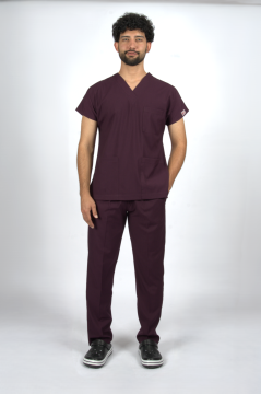Mürdüm Premium Flex Unisex Likralı Scrubs Doktor Hemşire Üniforma Takım