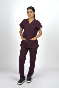 Mürdüm Premium Flex Unisex Likralı Scrubs Doktor Hemşire Üniforma Takım