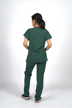 Zümrüt Yeşili Premium Flex Unisex Likralı Scrubs Doktor Hemşire Üniforma Takım