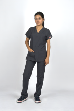 Füme Premium Flex Unisex Likralı Scrubs Doktor Hemşire Üniforma Takım
