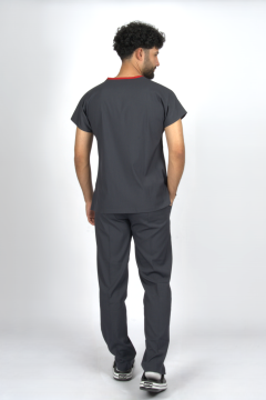 Füme Premium Flex Unisex Likralı Scrubs Doktor Hemşire Üniforma Takım