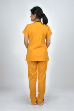 Hardal Premium Flex Unisex Likralı Scrubs Doktor Hemşire Üniforma Takım