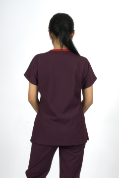 Mürdüm Premium Flex Likralı Unisex Scrubs Doktor Hemşire Forma Üst