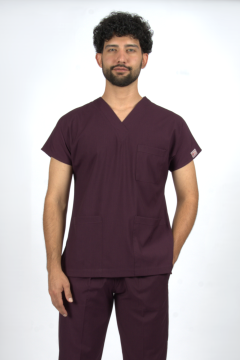 Mürdüm Premium Flex Likralı Unisex Scrubs Doktor Hemşire Forma Üst