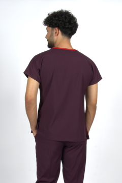 Mürdüm Premium Flex Likralı Unisex Scrubs Doktor Hemşire Forma Üst