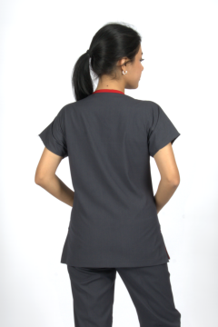 Füme Premium Flex Likralı Unisex Scrubs Doktor Hemşire Forma Üst