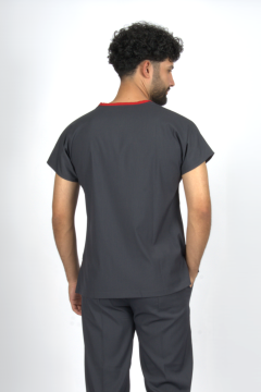 Füme Premium Flex Likralı Unisex Scrubs Doktor Hemşire Forma Üst
