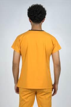 Hardal Premium Flex Likralı Unisex Scrubs Doktor Hemşire Forma Üst