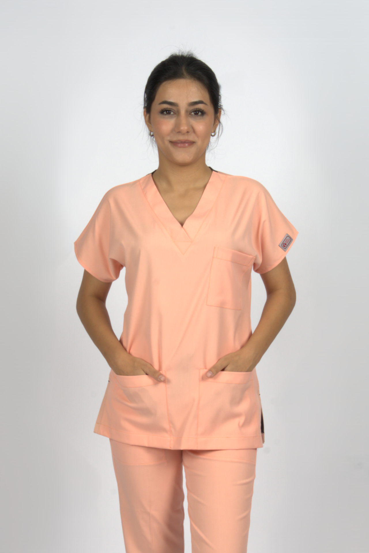 Somon Premium Flex Likralı Unisex Scrubs Doktor Hemşire Forma Üst