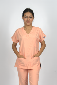 Somon Premium Flex Likralı Unisex Scrubs Doktor Hemşire Forma Üst