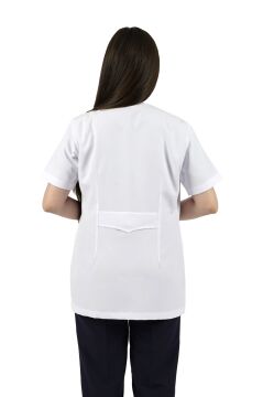 Hakim Yaka Kısa Kol Kadın Doktor-Öğretmen Önlüğü