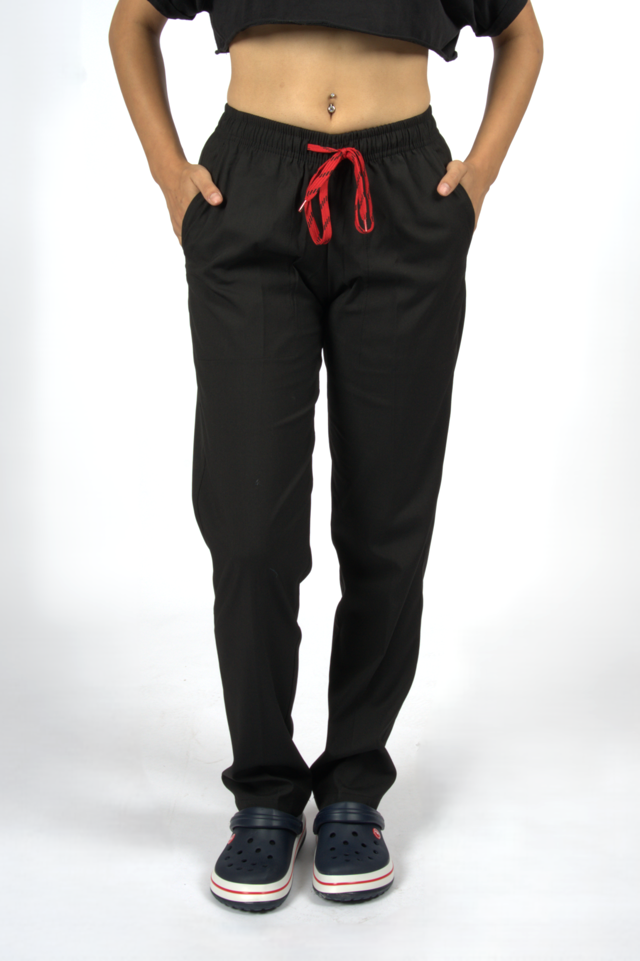 Siyah Premium Flex Likralı Unisex Scrubs Doktor Hemşire Forma Alt