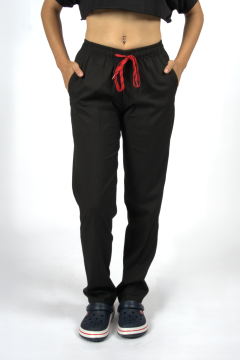 Siyah Premium Flex Likralı Unisex Scrubs Doktor Hemşire Forma Alt