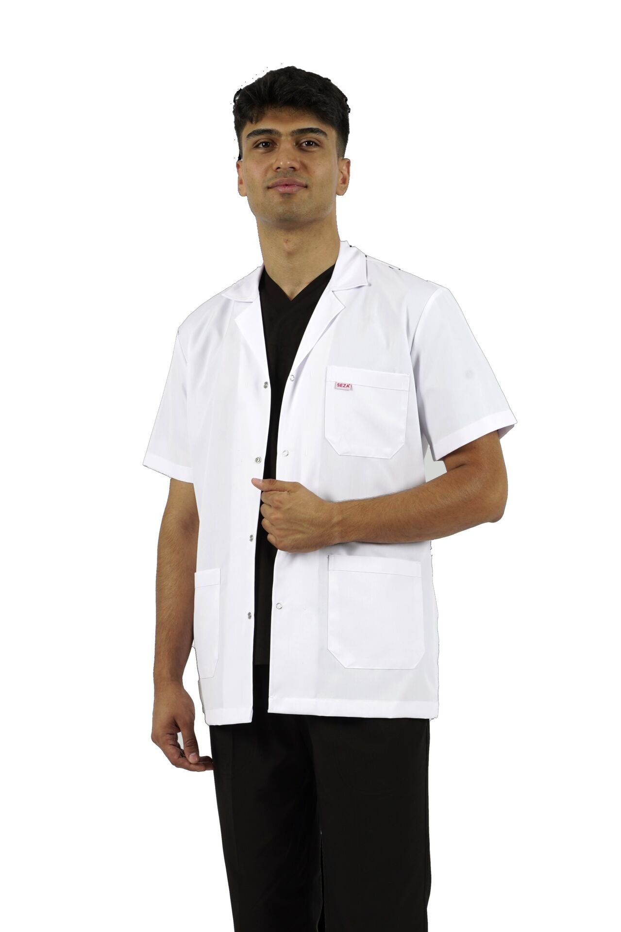 Gömlek Yaka Kısa Kol Erkek Doktor-Öğretmen Önlüğü