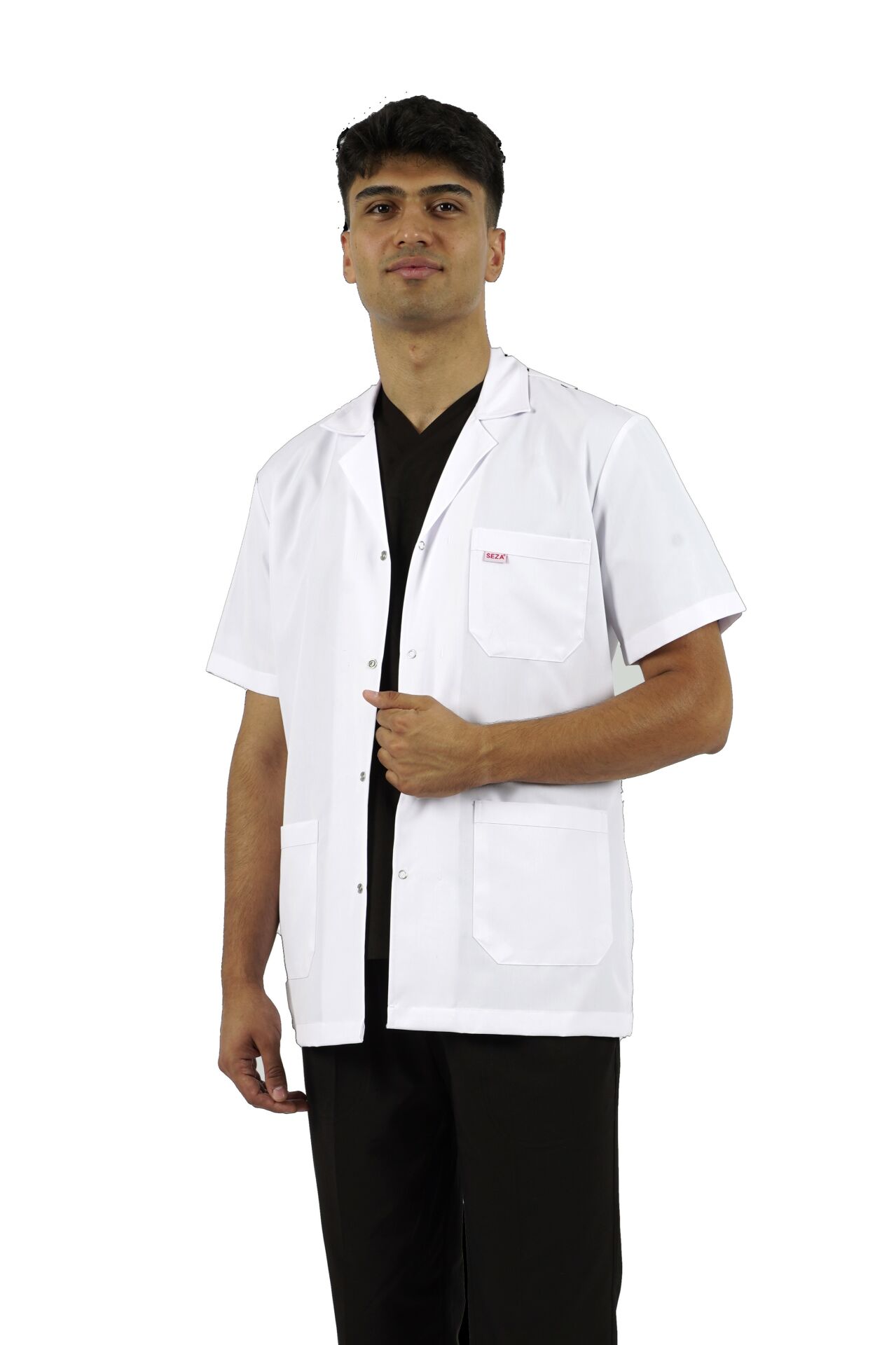 Gömlek Yaka Kısa Kol Erkek Doktor-Öğretmen Önlüğü