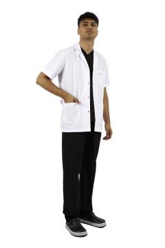 Gömlek Yaka Kısa Kol Erkek Doktor-Öğretmen Önlüğü