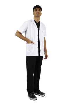 Gömlek Yaka Kısa Kol Erkek Doktor-Öğretmen Önlüğü