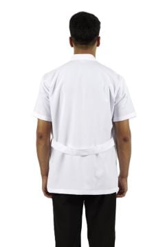 Hakim Yaka Kısa Kol Erkek Doktor-Öğretmen Önlüğü