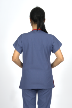 Fırtına Mavi Premium Flex Likralı Unisex Scrubs Doktor Hemşire Forma Üst