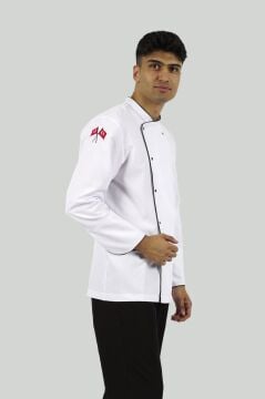 AŞÇI ŞEF CEKETİ - Beyaz / Siyah