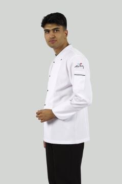 AŞÇI ŞEF CEKETİ - Beyaz / Siyah