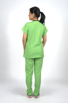 Fıstık Yeşili Premium Flex Unisex Likralı Scrubs Doktor Hemşire Üniforma Takım