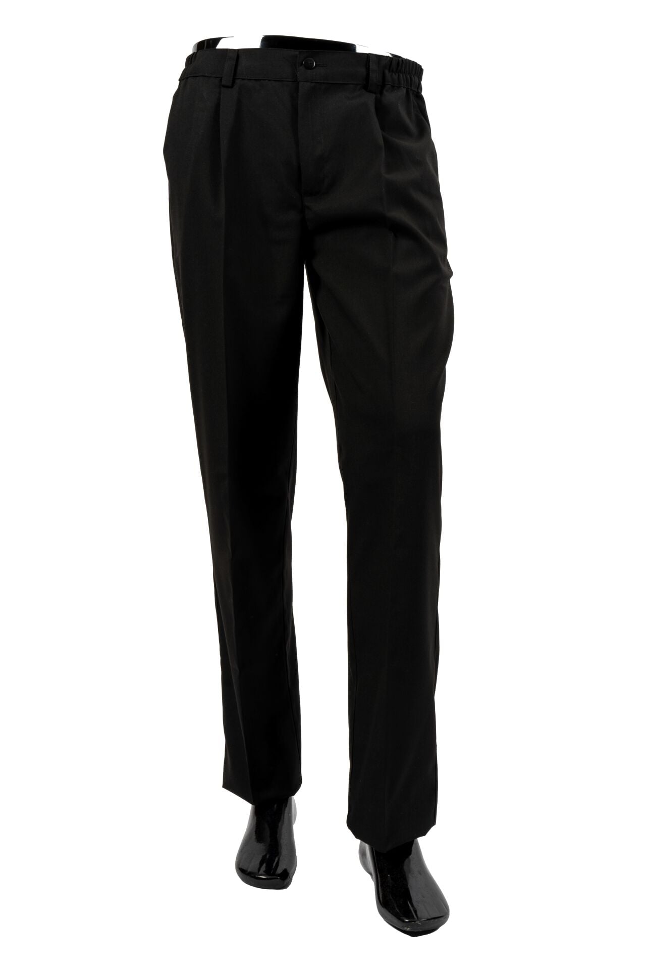 AŞÇI ERKEK SİYAH PANTOLON - Kemerli