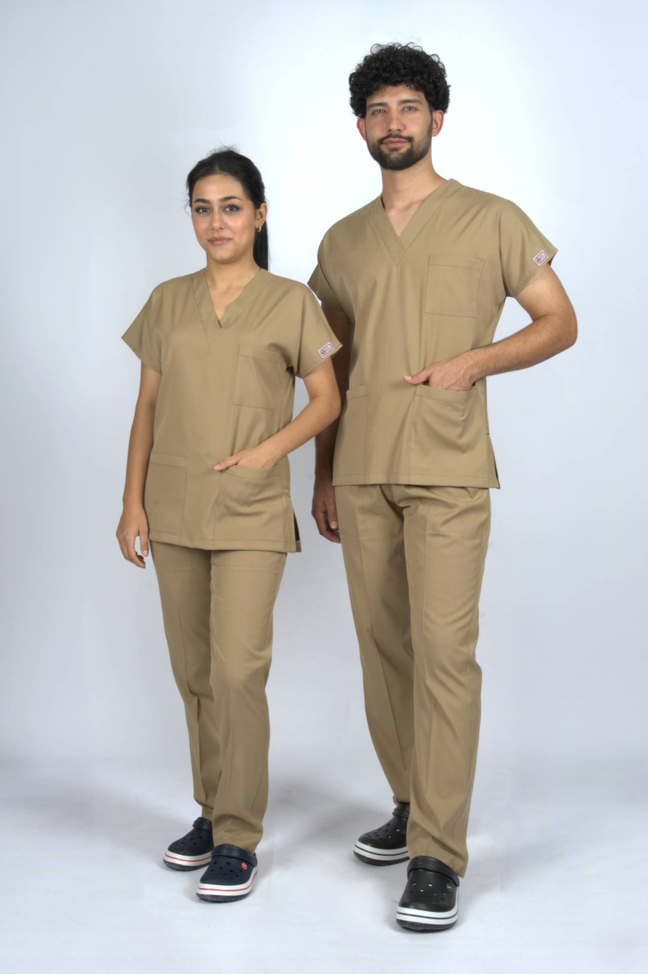 Taş Beji Premium Flex Unisex Likralı Scrubs Doktor Hemşire Üniforma Takım