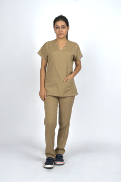 Taş Beji Premium Flex Unisex Likralı Scrubs Doktor Hemşire Üniforma Takım