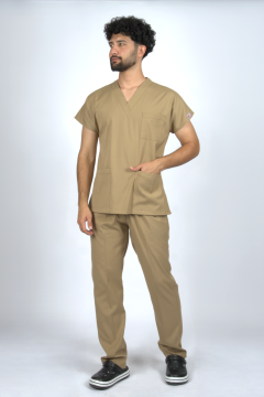 Taş Beji Premium Flex Unisex Likralı Scrubs Doktor Hemşire Üniforma Takım