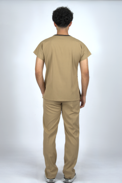 Taş Beji Premium Flex Unisex Likralı Scrubs Doktor Hemşire Üniforma Takım