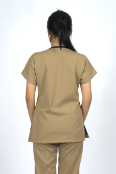 Taş Beji Premium Flex Likralı Unisex Scrubs Doktor Hemşire Forma Üst