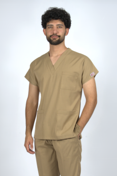Taş Beji Premium Flex Likralı Unisex Scrubs Doktor Hemşire Forma Üst