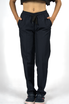 Lacivert Alpaka Kumaş Unisex Scrubs Doktor Hemşire Forma Alt